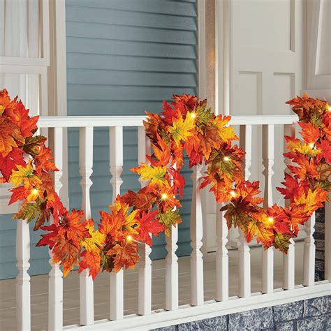 fall leaf garland outdoor|More.